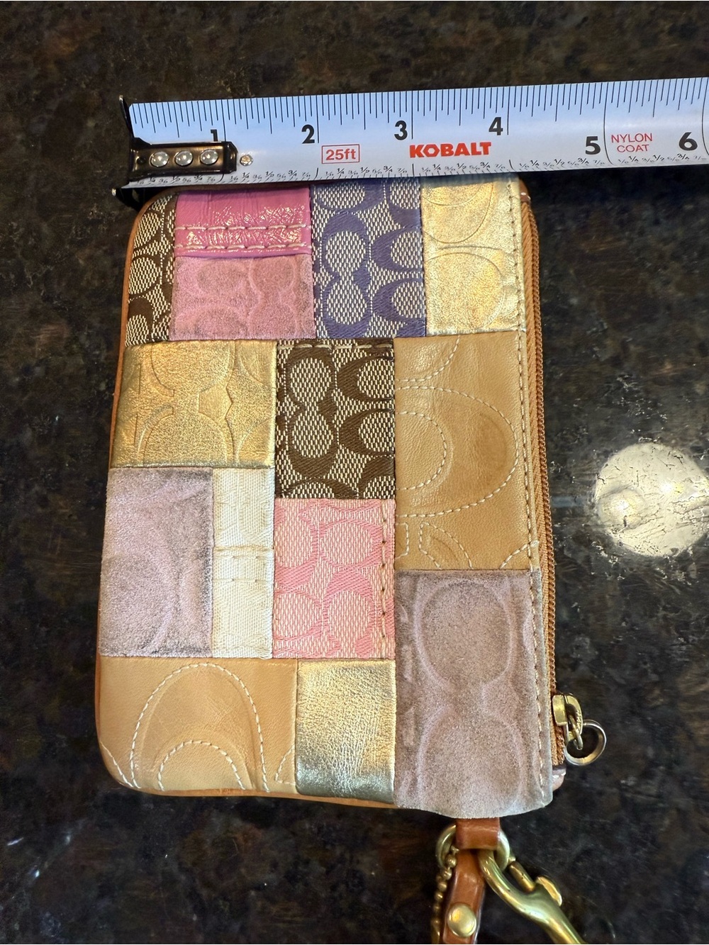 Coach Patchwork Leather Wristlet in Pastel Multicolor - Picture 8 of 8